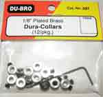 Dura-Collars. 1/8" Plated Brass