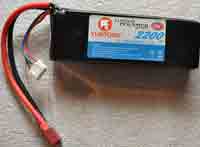 Litthium battery. 2200mAh. 11,1V m/Deans